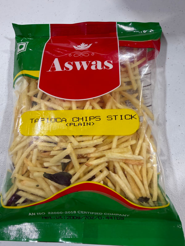 Aswas Tapioca chips stick plain 200g