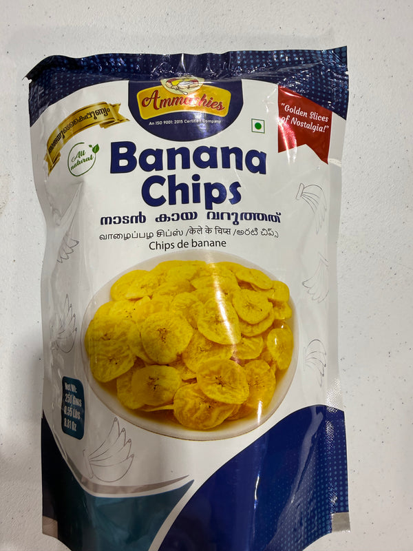 Ammachies banana chips 250gm.