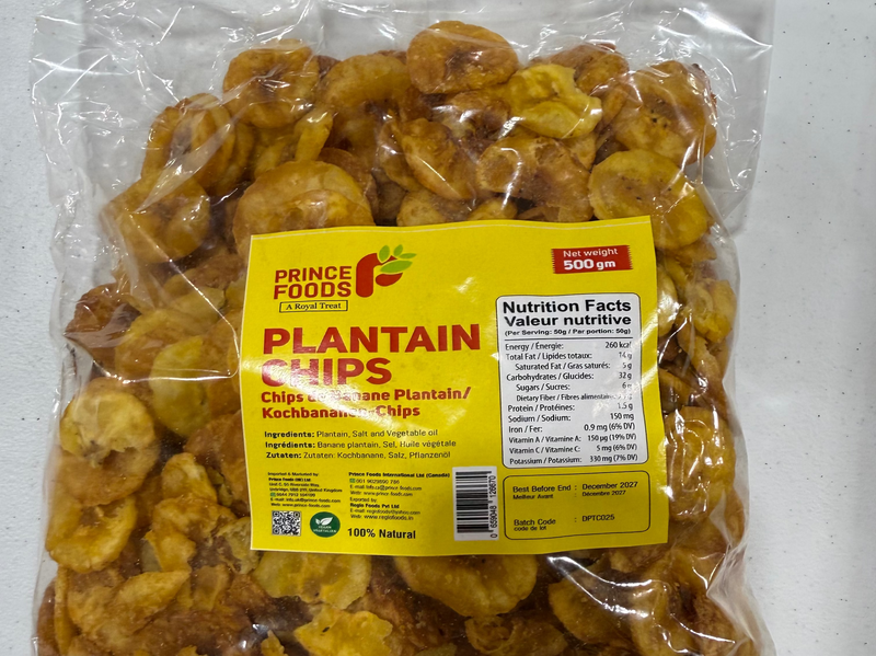 Prince foods plantain chips 500gm