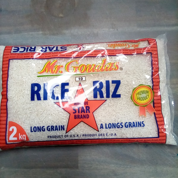 Mr. Goudas White Raw rice 2kg (Pachari)