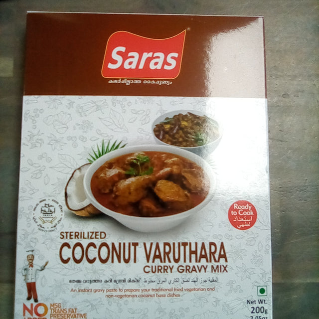 Saras Coconut Varuthara Curry Gravy Mix 200g